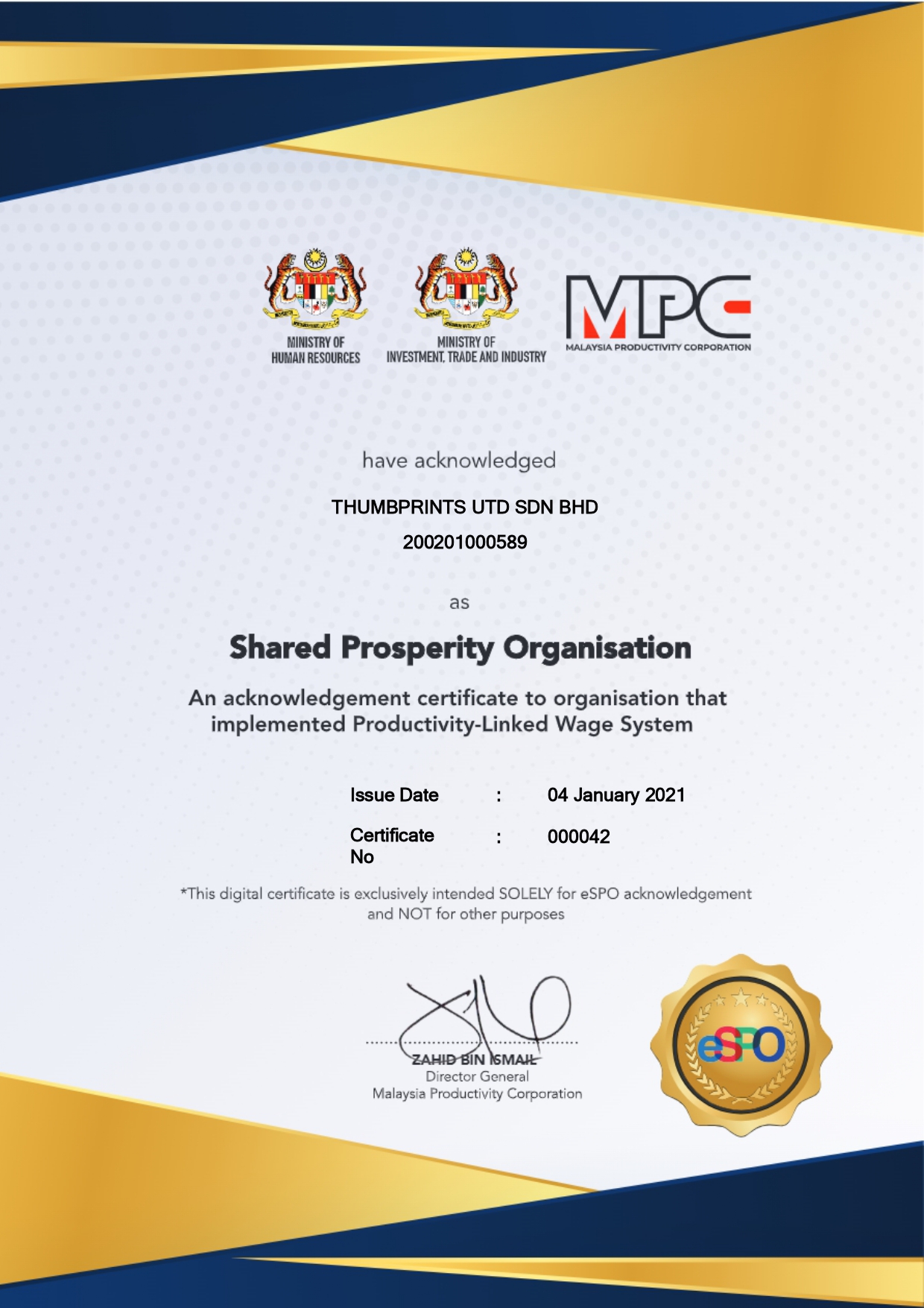 Shared Prosperity Organisation from MPC - 4 Jan 2021 - 3 Jan 2023